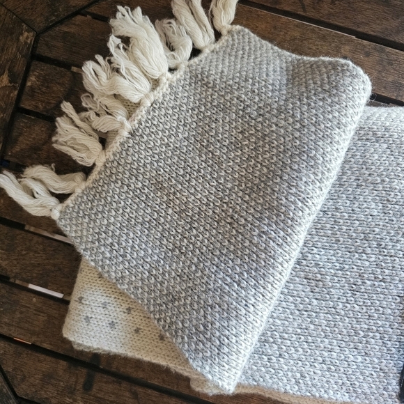 NWT Talbots wool blend cableknit tassel gift Christmas warm soft winter scarf - Picture 6 of 7